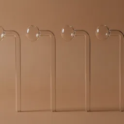 wishingbell natural 6 inch Bend Glass Oil Burner Pipe Transparent (Pack of 4) Borosilicate Glass Inside Fitting Hookah Mouth Tip image 4