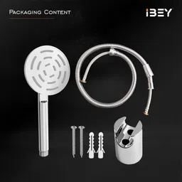 ibey Maze Round Handheld Shower with Hose | High Pressure ABS Chrome Finish Handheld image 4