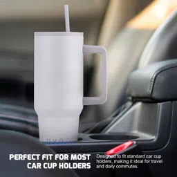 myoz Stainless Steel Vacuum Double Insulated Tumbler with Lid, Cap, Handle & Straw 1200 ml Bottle image 3