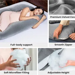 vijay Microfibre Solid Pregnancy Pillow Pack of 1 image 3