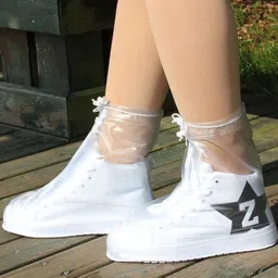 tanlesa Waterproof, Thickened Sole Reusable Silicone Rubber Non Slip Shoe Protectors, Silicone White Boots Shoe Cover-picture-20