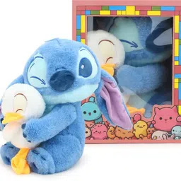 fusked Flufies Blue Stitch Duck Toy - Super Soft Stuffed Plush Toy for Kids - 25 cm image 2