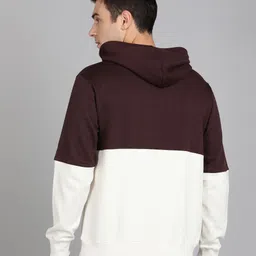 alan jones Men Full Sleeve Color Block Hooded Sweatshirt image 2