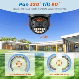 OSQD WiFi 8MP PTZ Security Camera 5X Zoom Outdoor AI Detection Waterproof Security Camera image 4