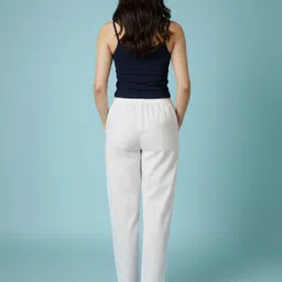 gn chikan house Women Regular Fit White Pure Cotton Trousers image 5