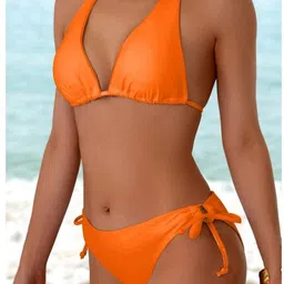 dream of style Bathing suit Striped Women Bikini Orange Swimsuit image 3