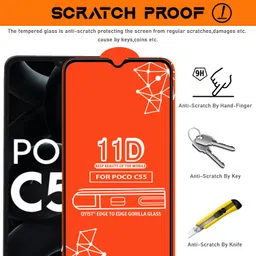 Qyist Edge To Edge Tempered Glass for Poco C55 image 4