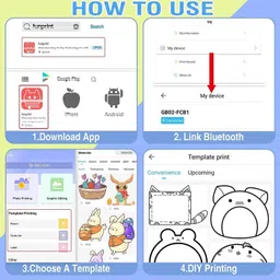 Wolcentra Wireless Inkless Pocket Printer for Photo Picture Home Office Receipt Label Mini printer image 2