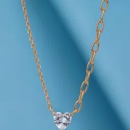 vanbelle Women Sterling Silver Rose Gold-Plated Heart Necklace-picture-14