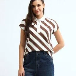 u.s. polo assn. Women Striped Regular Fit Polo T-Shirt-picture-24