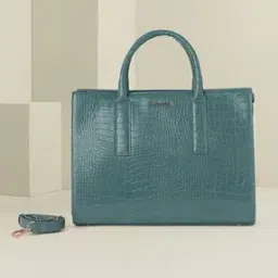 allen solly Women Crocskin 14" Laptop Handbag-picture-13