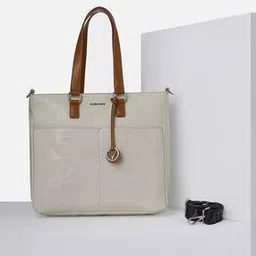 allen solly Women Croc-Embossed 14" Laptop Shoulder Bag-picture-30