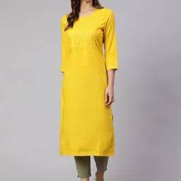 STYLE ANGEL Geometric Yoke Design Sequinned Straight Kurta image 1