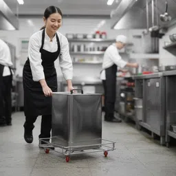 masox store Stainless Steel Kitchen Trolley image 4