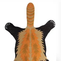 Exotic India Brown & Black Rainbow  Red-Panda Printed Asana Floor Mats image 3