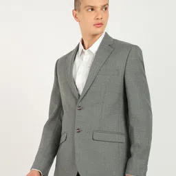 park avenue Men Solid Single Breasted Formal Blazer image 2