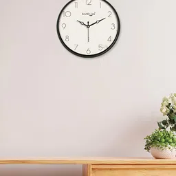 RANDOM Black & Off White Contemporary Wall Clock image 2