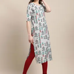 7threads KALINI Women Pack Of 2 Floral Printed Crepe Kurta image 3