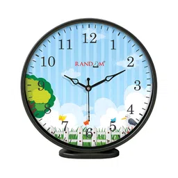 RANDOM Black & Blue Printed Contemporary Wall Clock image 4
