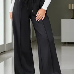 moshe Women Solid Black Track Pants image 3