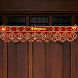 d'dass Ethnic Handmade Bandarwal Red Velvet 38 Inch Torans image 1