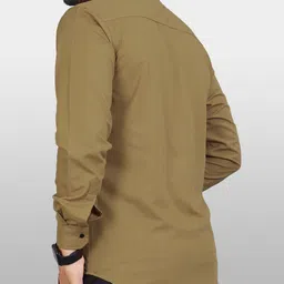 vebnor Men Regular Fit Solid Spread Collar Casual Shirt image 2