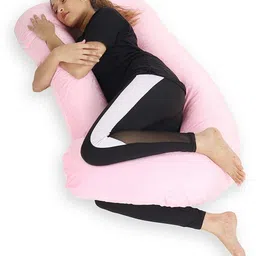 ozly ultra soft j shaped pillow Microfibre, Polyester Fibre Solid Pregnancy Pillow Pack of 1-picture-12