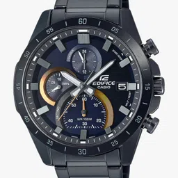 casio Edifice Blue Dial Black Stainless Steel Band Analog Watch - For Men ED515 (EFR-571DC-2AVUDF)-picture-23