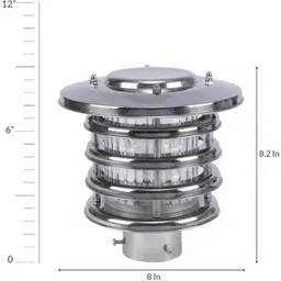 volt light MAGIC STEEL Gate Light Outdoor Lamp (Silver) Gate Light Outdoor Lamp image 4