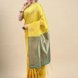 Royal Rajgharana Saree Woven Design Ethnic Motifs Zari Pure Silk Banarasi Saree image 2