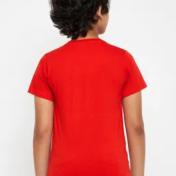 Disney by Wear Your Mind Boys Red Mickey Mouse Printed  Pure Cotton T-shirt image 5