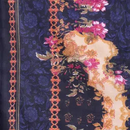 MOJILAA Ethnic Motifs Embroidered Beads & Stones Pure Cotton Kurta With Trousers & Dupatta image 4