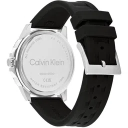 Calvin Klein Men Aqueous Brand Logo Textured Dial & Textured Strap Analogue Watch 25200386 image 3