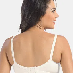 Sonari White & Nude-Coloured Floral 2 Everyday Pure Cotton Bra uniqueskinwhite32D image 4