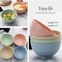 hapysa Sugarcane Bagasse Mixing Bowl Mixing Bowl,Cereal Bowl for Eating, Serving, Soup, Salad [Pack of 4] 800ML Disposable-picture-21