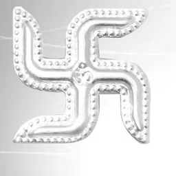 shreenath KMJ Pure Silver(chandi) Swastik/Sathiya for Pooja Temple Decorative Showpiec_i30 Decorative Showpiece - 2 cm-picture-42