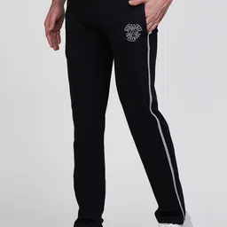 guapo Men Striped Black Track Pants image 3