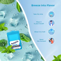 mountain breeze Coolmint Breath Strips - Instant Freshness, 24 Strips Each Cassette (3 Cassette) Strip image 3