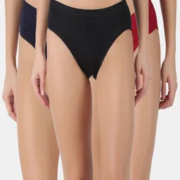 Pack of 3 Dollar Lehar Super Combed Cotton Women's Plain Solid Panty Women Hipster Multicolor Panty-image-52