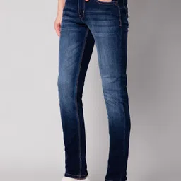 cantabil Men Regular Mid Rise Dark Blue Jeans image 3