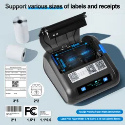 HiRobot XP-P501A Newest 3-Inch Portable Thermal Label Printer+Receipt Printer(2-in-1) Thermal Receipt Printer image 3