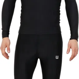 unbeatable Men Solid Round Neck Reversible Polyester Black T-Shirt image 3