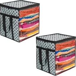 SHREE SANWARIYA CREATIONS BLACK BOX PACK OF 2 Poly-canvas Laundry Bag-image-24