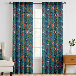 vargottam 243 cm (8 ft) Long Door Cotton Semi Transparent Curtain (Pack Of 2)-picture-12