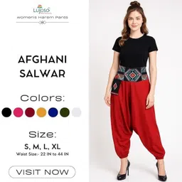 lujoso Solid Rayon Women Harem Pants image 5