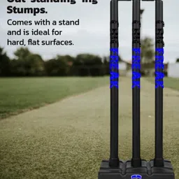 bsm HARD PLASTIC BLUE&BLACK NCRICFREAK STUMP SET WITH CLEAR BAG image 5