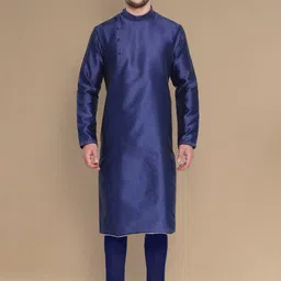 here&now x sanwara Sanwara Woven Design Mandarin Collar Long Sleeves Kurta with Churidar image 1