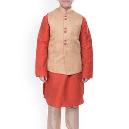 Manyavar Boys Kurta with Churidar & Nehru Jacket-picture-43