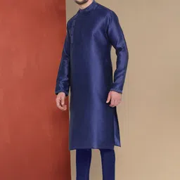 here&now x sanwara Sanwara Woven Design Mandarin Collar Long Sleeves Kurta with Churidar image 4