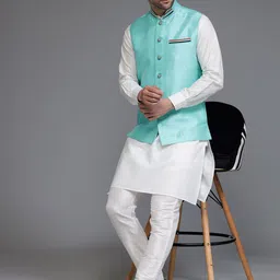 Utsav Fashion Men Regular Kurta with Churidar image 5